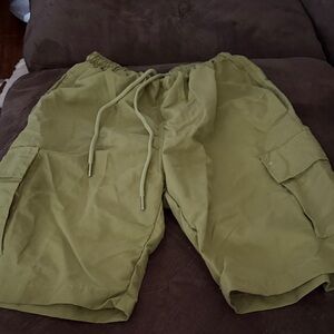 Men's Olive Green Swim Trunks